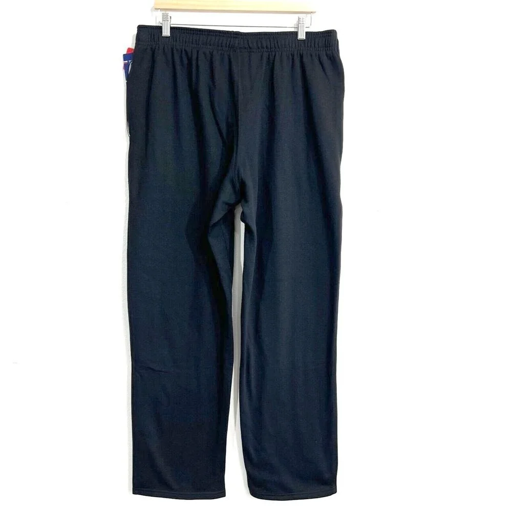 Champion Authentic Athletic Wear Jogger Pants Men XL Black Drawstring Cotton Gym
